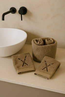 Cestino Porta Lavette con Ricamo SCI