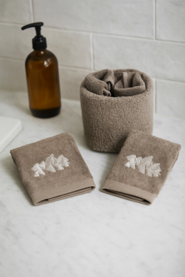 Cestino Porta Lavette con Ricamo MONTAGNA