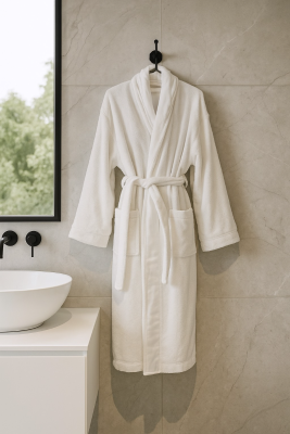 Accappatoio Collo Scialle in spugna 