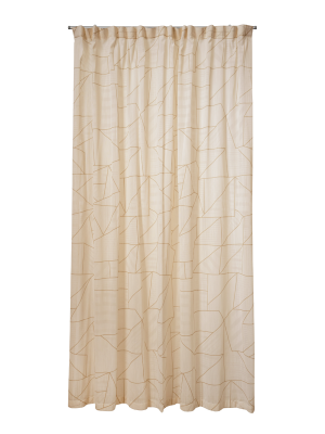 Tenda in mistocotone geometrico beige