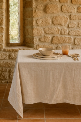 Tovaglia in lino tinta unita