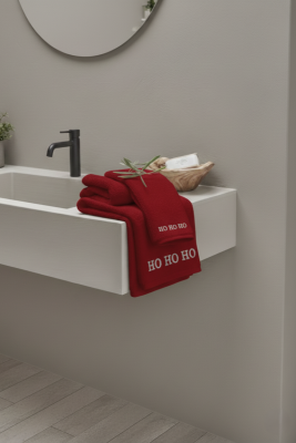 Set 2 pezzi Asciugamano HO HO HO