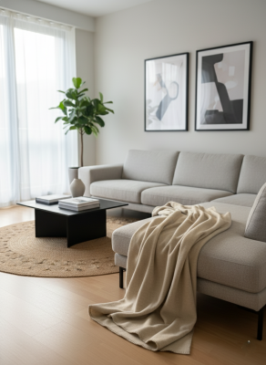 Plaid in fibra di bamboo