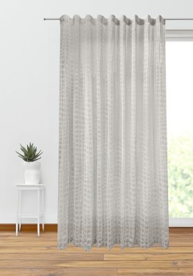 Tenda a onda in mistocotone quadri grigio 