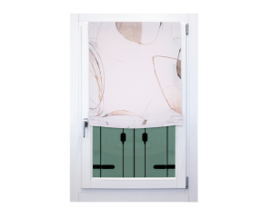 Pacchetto a vetro in misto lino laura beige