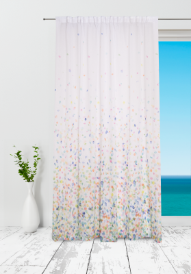 Tenda in etamine petali arcobaleno