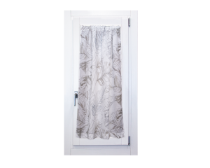 Vetrasse arricciato in misto lino foglie grigio