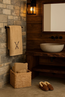 Telo doccia ricamato SCI