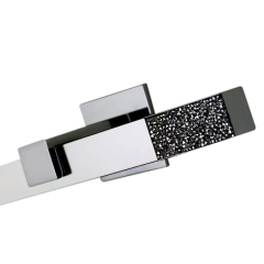 Terminale STRASS ARGENTO per Binario Quadro 