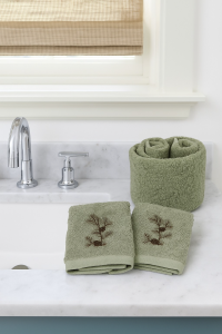 Cestino Porta Lavette con Ricamo PINO