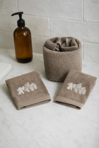 Cestino Porta Lavette con Ricamo MONTAGNA