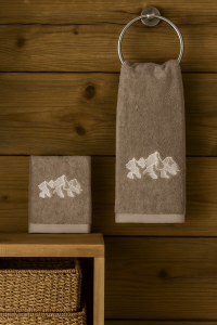 Set Asciugamani ricamato MONTAGNA