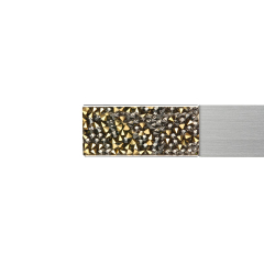 Terminale STRASS ORO per Binario Quadro