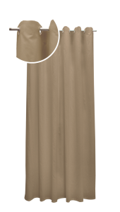 Tenda con anelli in etamine tortora