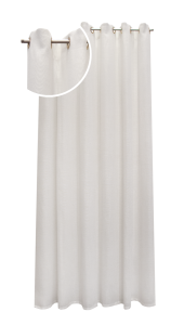 Tenda con anelli in rustico bianco naturale