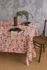 Tovaglia Giglio Rosso in Puro Cotone