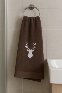 Telo doccia ricamato CERVO
