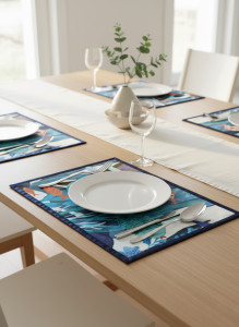 Tovaglietta in Cotone Impermeabile Pesci 