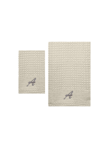 Set Asciugamani NIDO D'APE in cotone con ricamo personalizzabile 