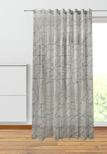 Tenda a onda in mistocotone geometrico grigio