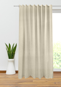 Tenda a onda in linone beige
