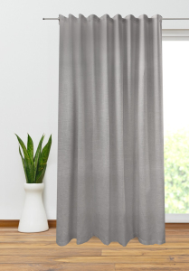 Tenda a onda in linone grigio 