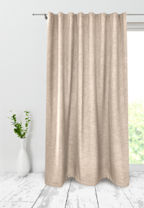 Tenda a onda in oscurante effetto lino beige