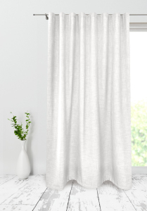 Tenda a onda in oscurante effetto lino bianco