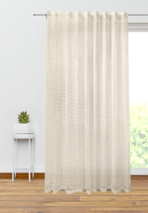 Tenda a onda in mistocotone quadri beige