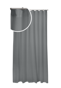 Tenda a onda in etamine grigio scuro