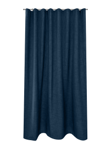 Tenda a onda in oscurante effetto lino blu