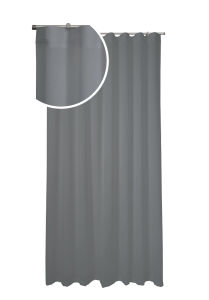Tenda a onda in misto lino stone wash grigio scuro