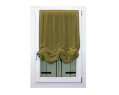 Pacchetto arricciato a vetro in etamine verde oliva