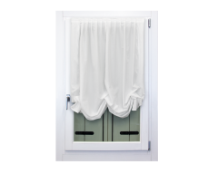 Pacchetto arricciato a vetro in georgette bianco naturale