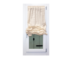 Pacchetto arricciato a vetro in mistocotone quadri beige