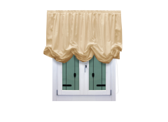 Pacchetto arricciato in georgette beige