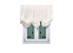 Pacchetto arricciato in etamine bianco naturale