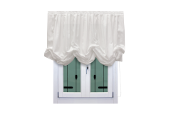 Pacchetto arricciato in georgette bianco naturale