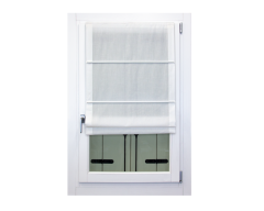 Pacchetto steccato a vetro in misto lino bianco ottico