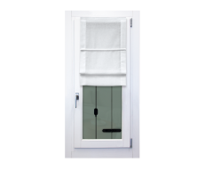 Pacchetto steccato a vetro in misto lino stone wash bianco ottico