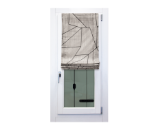 Pacchetto a vetro in mistocotone geometrico grigio