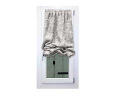 Pacchetto arricciato a vetro in lino disegnato color piombo