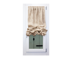 Pacchetto arricciato a vetro in lino disegnato color corda