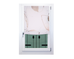 Pacchetto a vetro in misto lino laura beige
