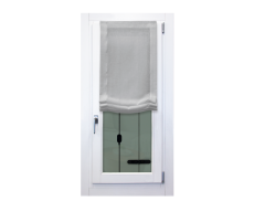 Pacchetto a vetro in misto lino stone wash grigio 
