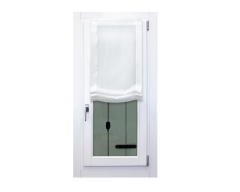 Pacchetto a vetro in misto lino stone wash bianco ottico