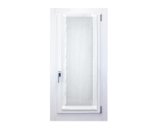 Pannello a vetro in misto lino stone wash bianco ottico
