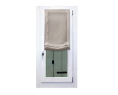 Pacchetto a vetro in misto lino stone wash tortora
