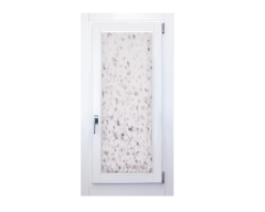 Pannello a vetro in etamine petali grigio
