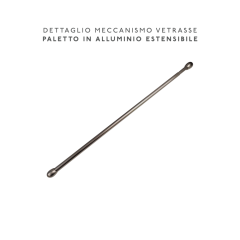 Paletto in alluminio regolabile per vetrasse